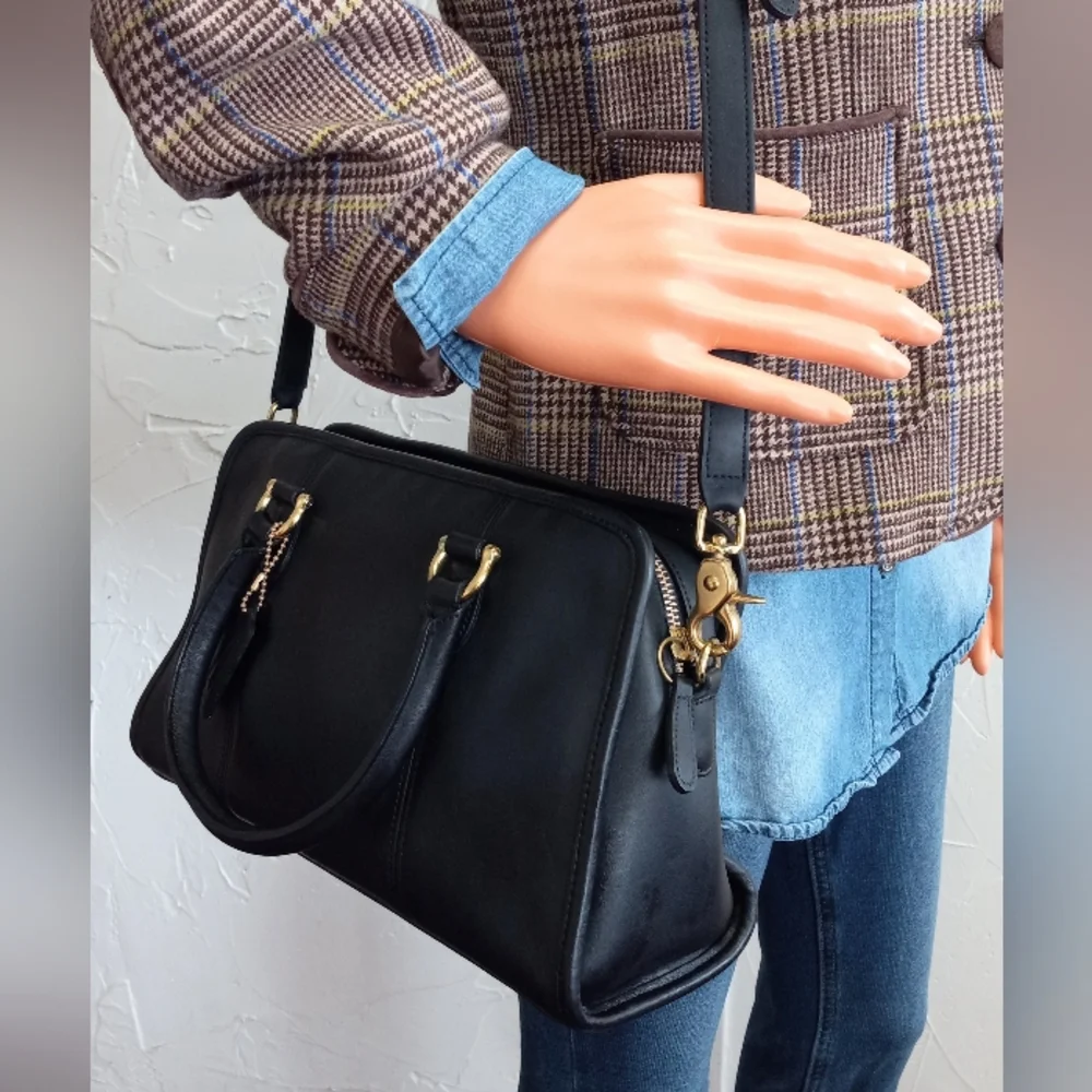 Coach Vintage Beaumont Satchel/Crossbody #9871, Navy Blue - Picture 5 of 16